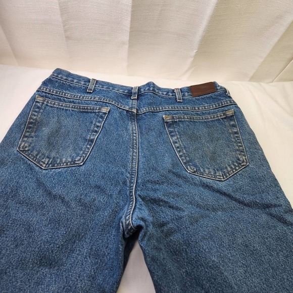 L.L. Bean Double L Classic Fit Flannel Lined Jeans Men's Size 38x30 Warm Denim - Picture 3 of 9
